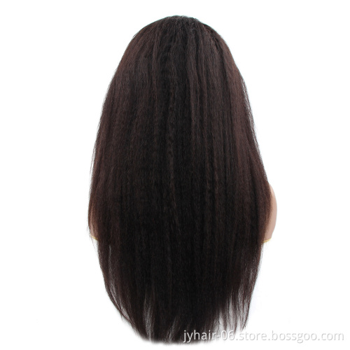 150% 180% Hd Lace Frontal Kinky Straight Human Hair Wigs,  Virgin Hair Wigs For Black Women, Yaki Straight Lace Front Wigs